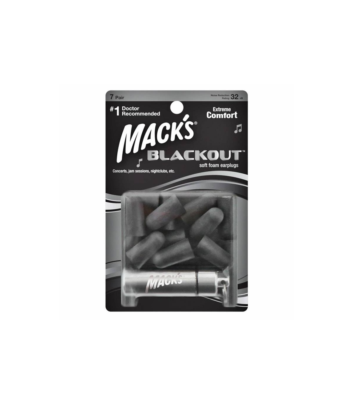 Protection bouchon d'oreille musicien - Concert Mack's Blackout