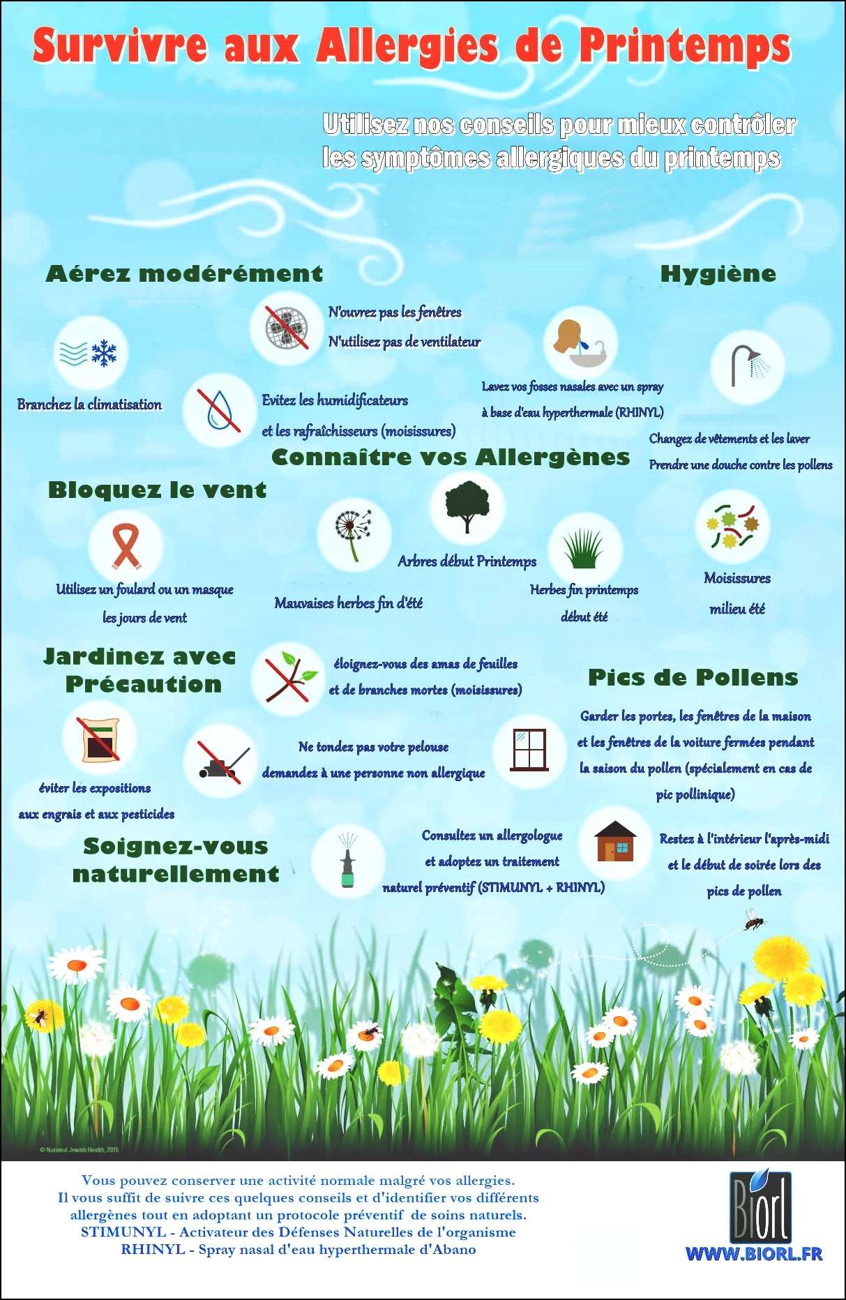 10 conseils pratiques pour combattre les allergies aux pollens